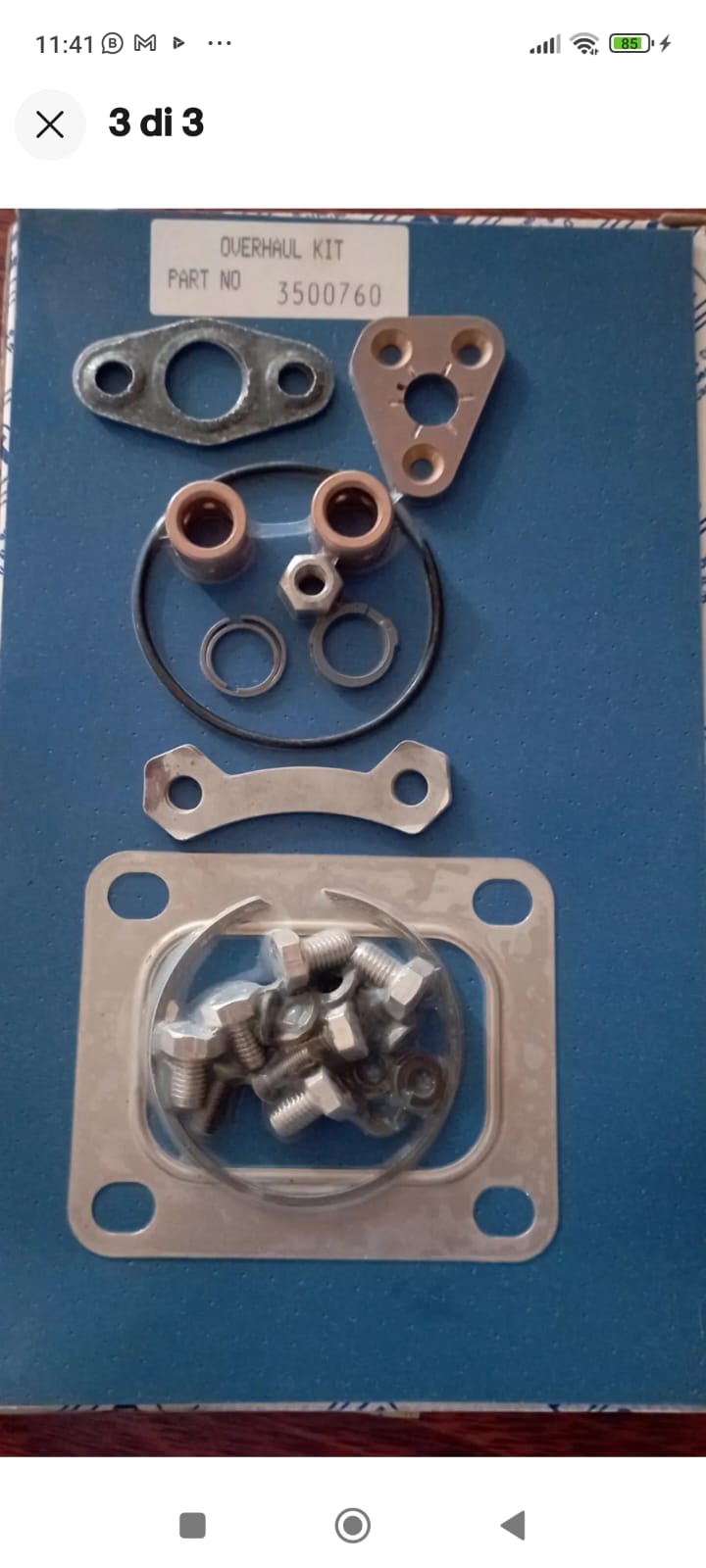 KIT Riparazione Per TURBOSOFFIANTI HOLSET IN SCATOLA ORIGINALE Part no 3500760
