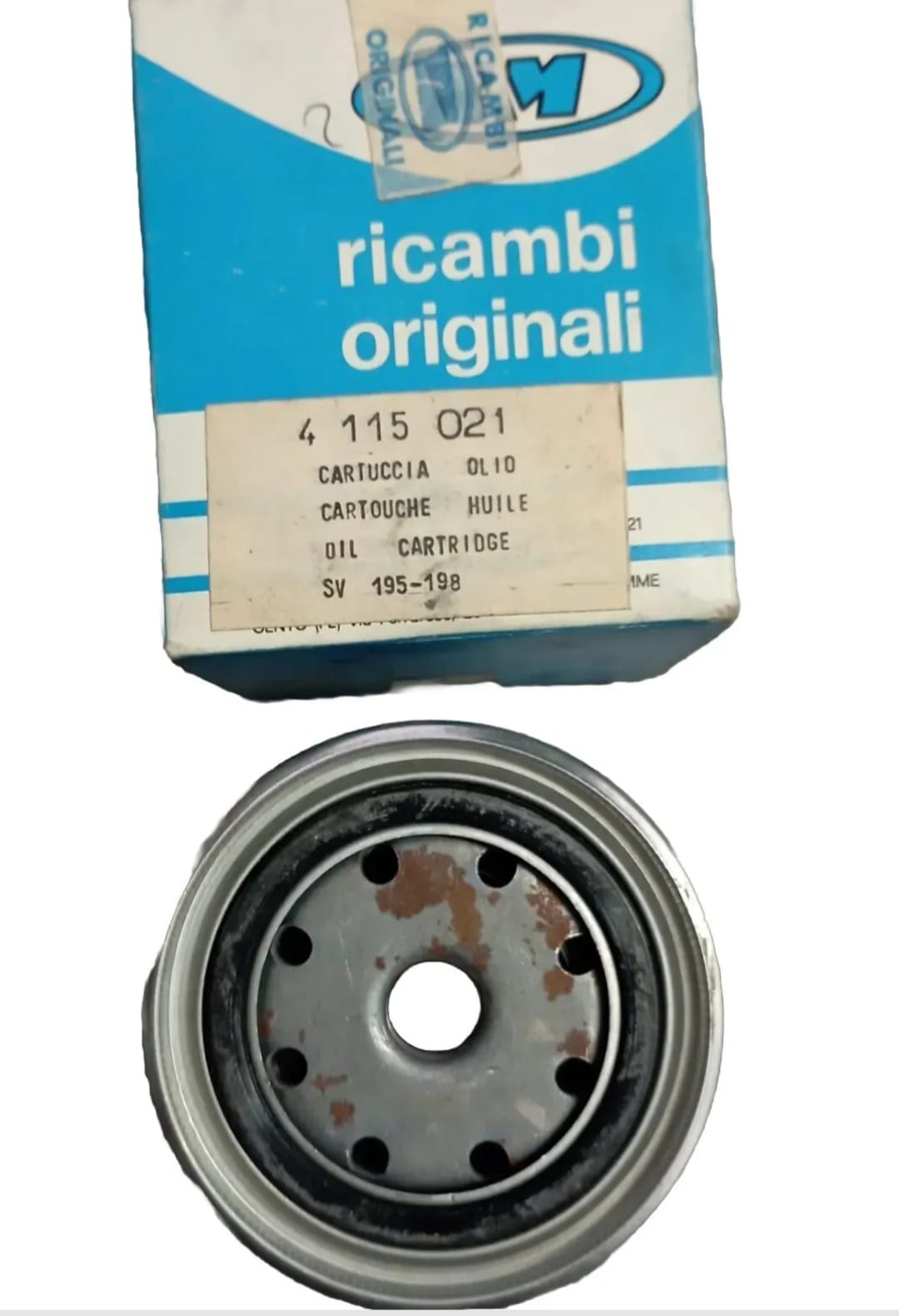 CARTUCCIA OLIO NUOVA PER MOTORI VM SERIE SV 195-198 CODICE ARTICOLO 4 115 021