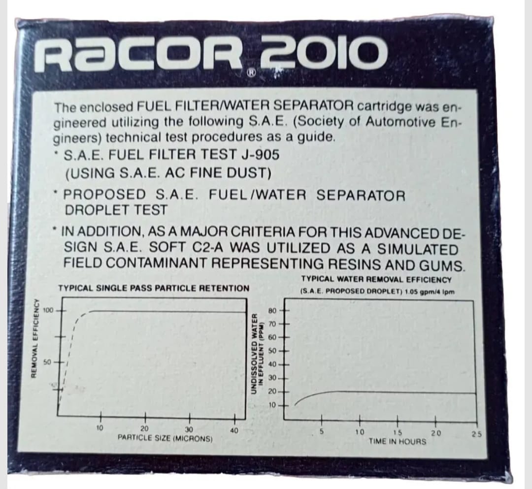 CARTUCCIA FILTRO RACOR 500 MA 30 MICRON 2010 PM ORIGINALE CON GUARNIZIONE