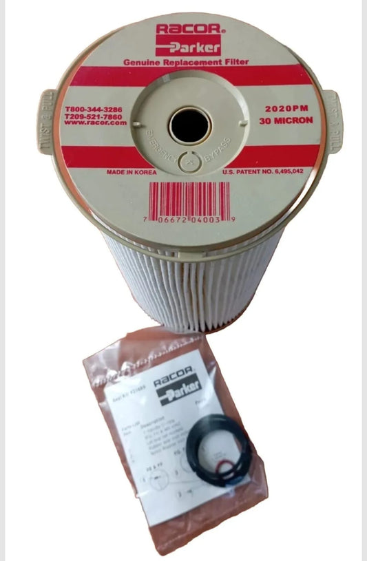 FILTRO DI RICAMBIO RACOR ORIGINALE 1000 MA 30 MICRON 2020PM CON GUARNIZIONE