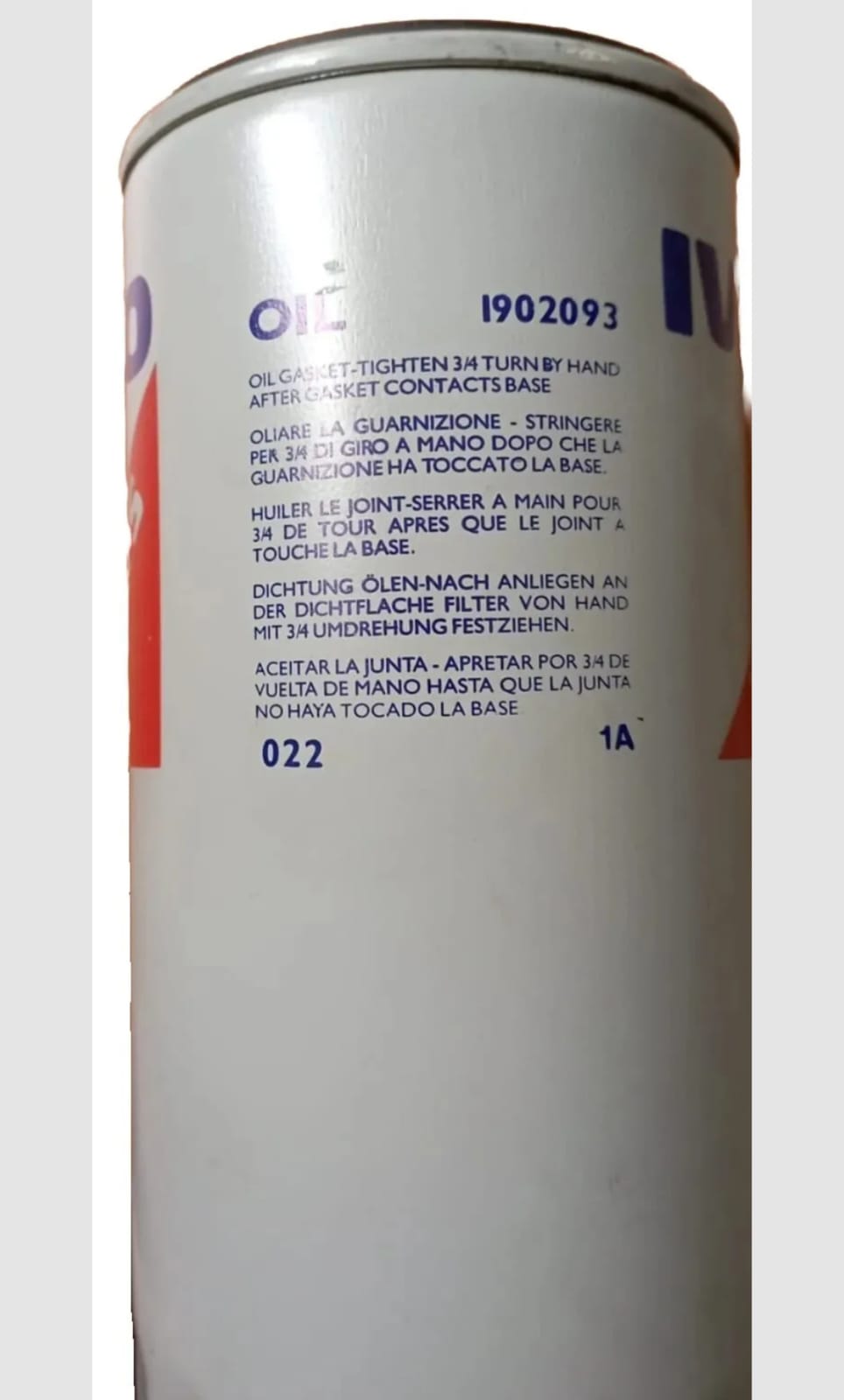 FILTRO OLIO IVECO CODICE 1902093 ORIGINALE