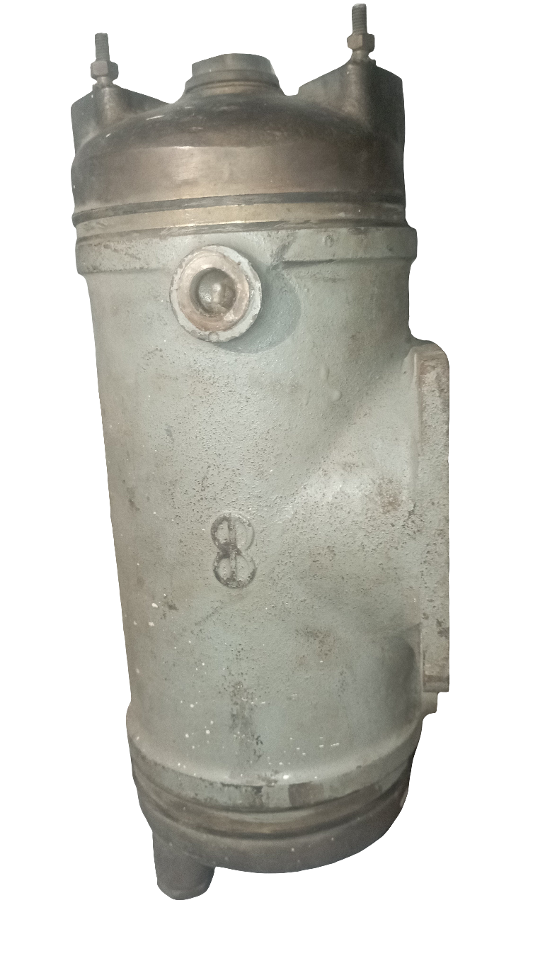 Fascio tubiero/scambiatore di calore comprensivo di cassa alloggio refrigerante e coperchi in bronzo