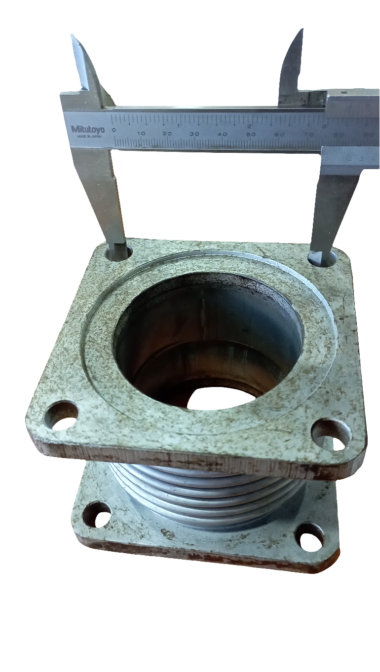 Compensatore di scarico, tronchetto di scarico in acciaio inox con 6 spire