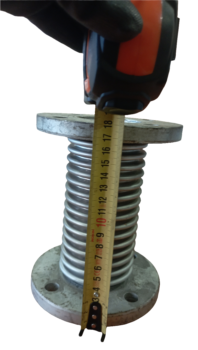 Compensatore di scarico, tronchetto di scarico in acciaio inox a 15 spire