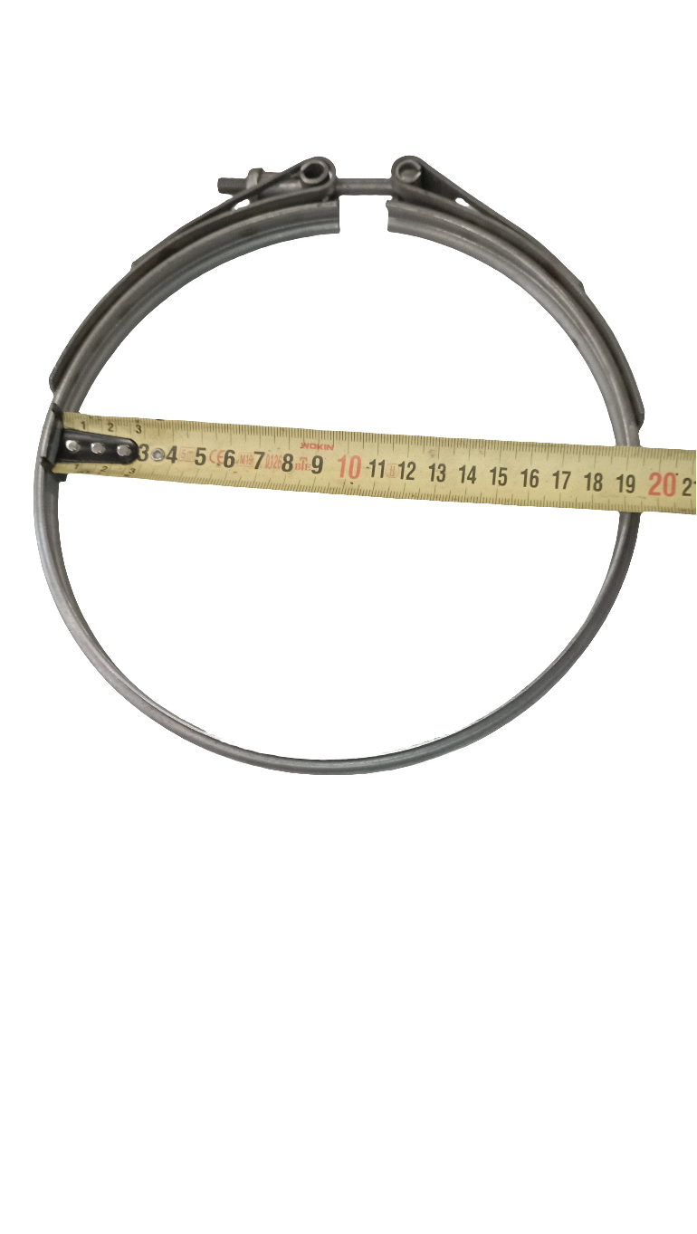 Collare in acciaio inox completo di tirante per chiusura