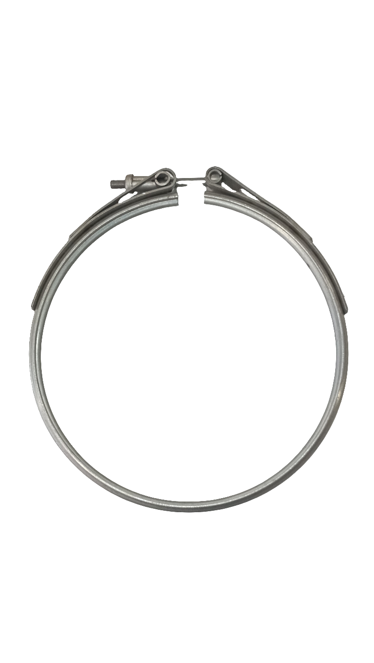 Collare in acciaio inox completo di tirante per chiusura
