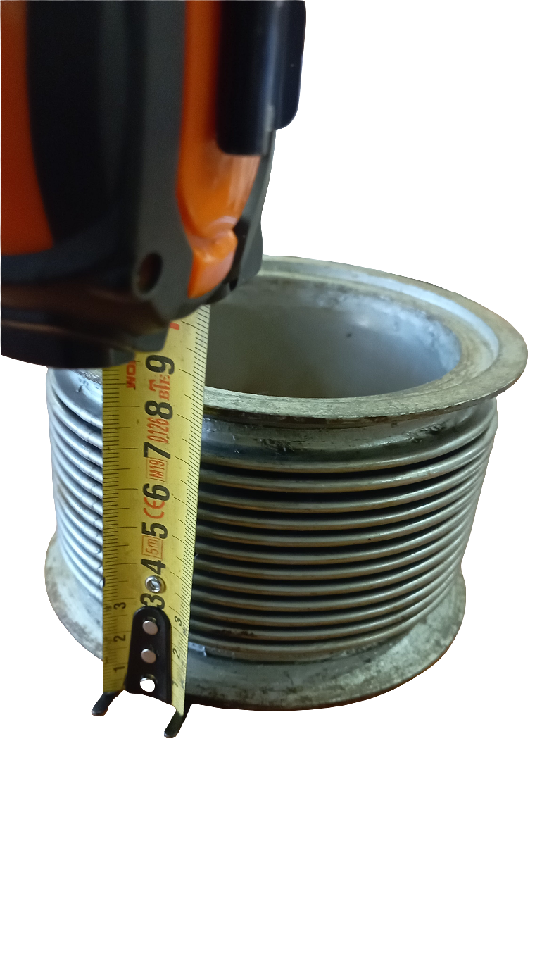 Compensatore di scarico, tronchetto di scarico in acciaio inox a 12 spire