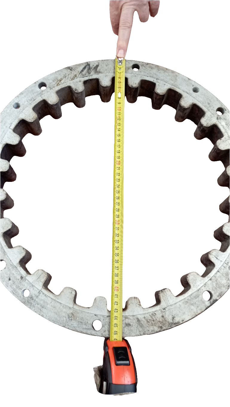 Flangia accoppiamento giunto fra invertitore e motore
