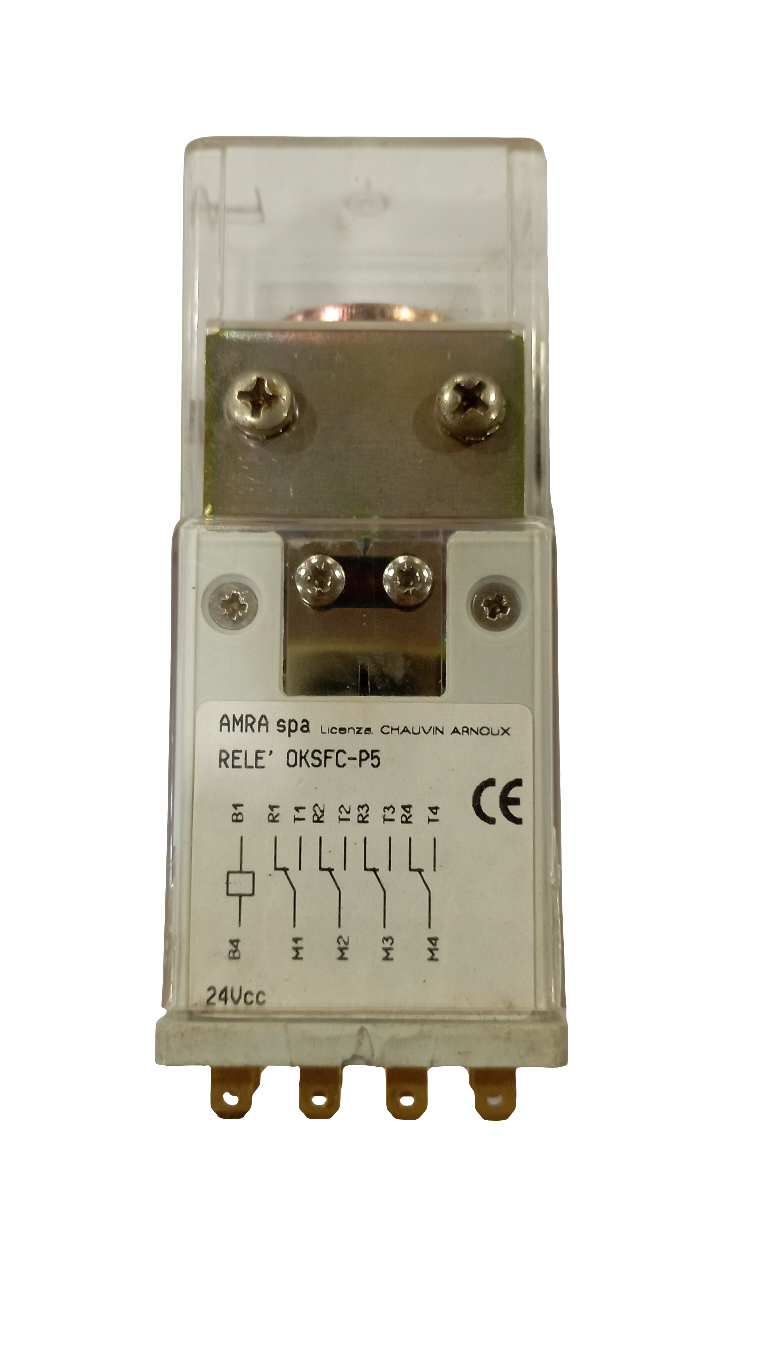 Relè marchio AMRA TIPO OKSFC-P5 24Vcc