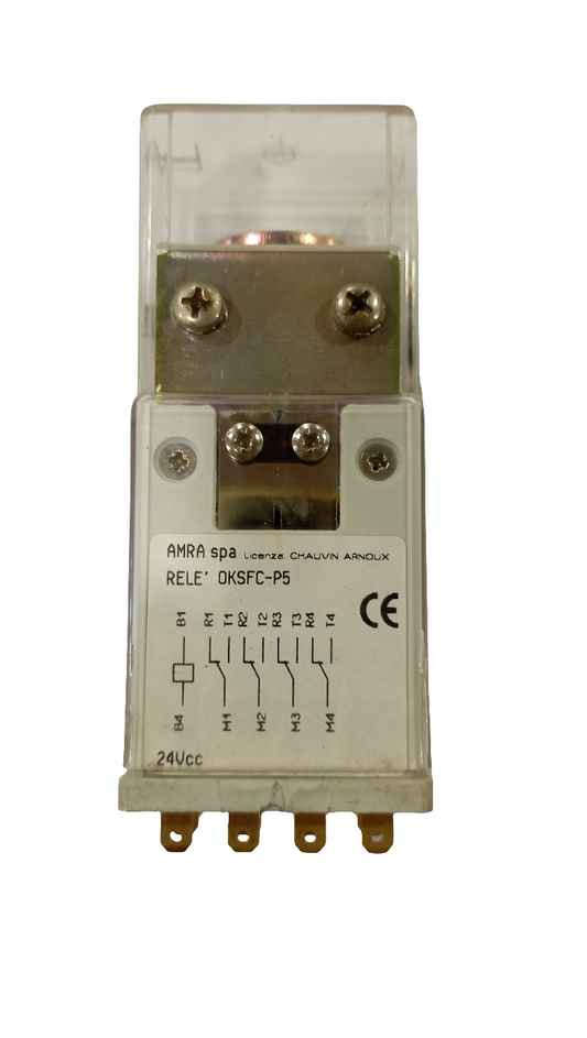 Relè marchio AMRA TIPO OKSFC-P5 24Vcc