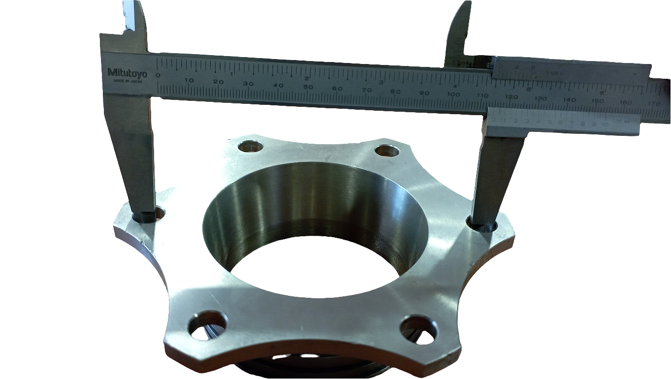 Ghiera, flangia in acciaio inox per scarico