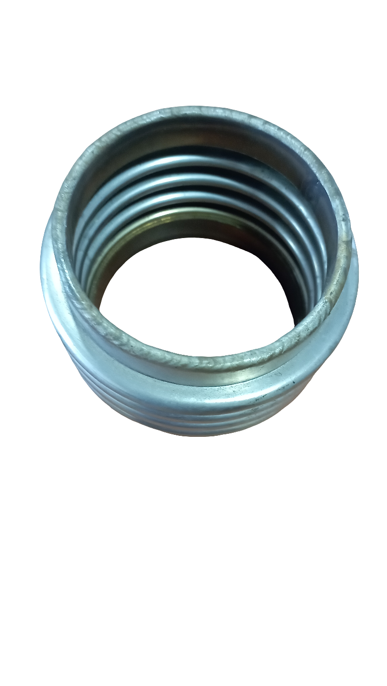 Compensatore di scarico, tronchetto in acciaio inox a 4 spire