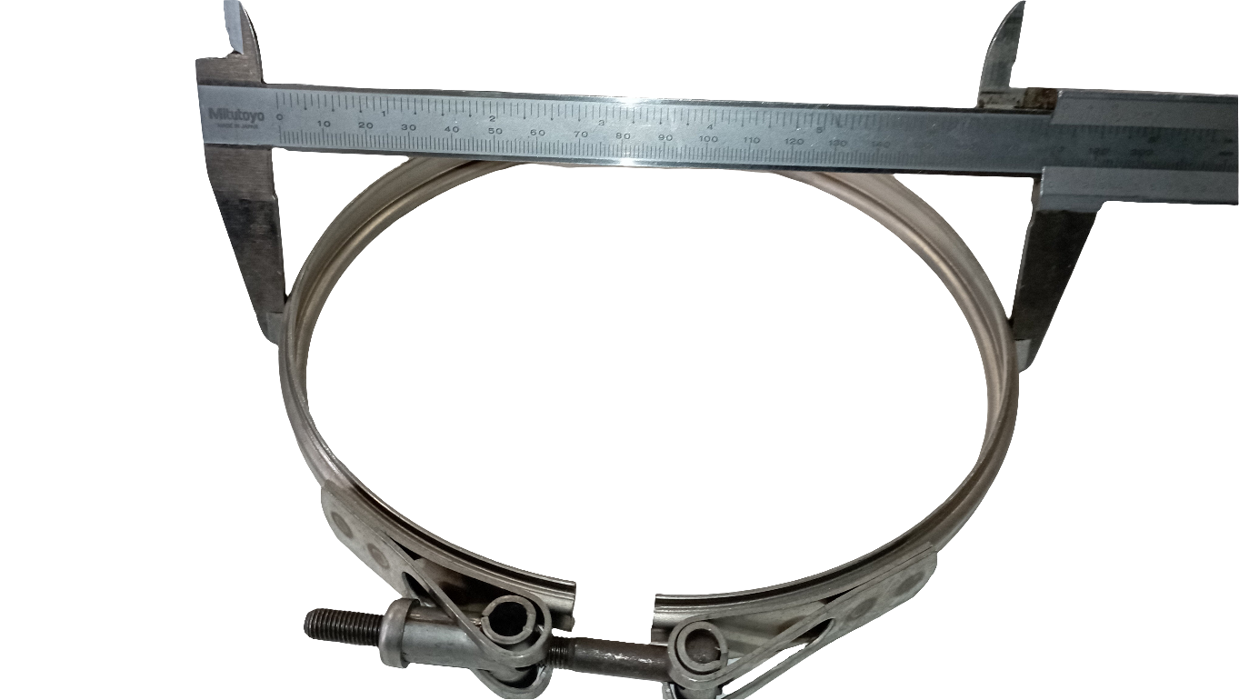 Collare in acciaio inox completo di tirante per chiusura