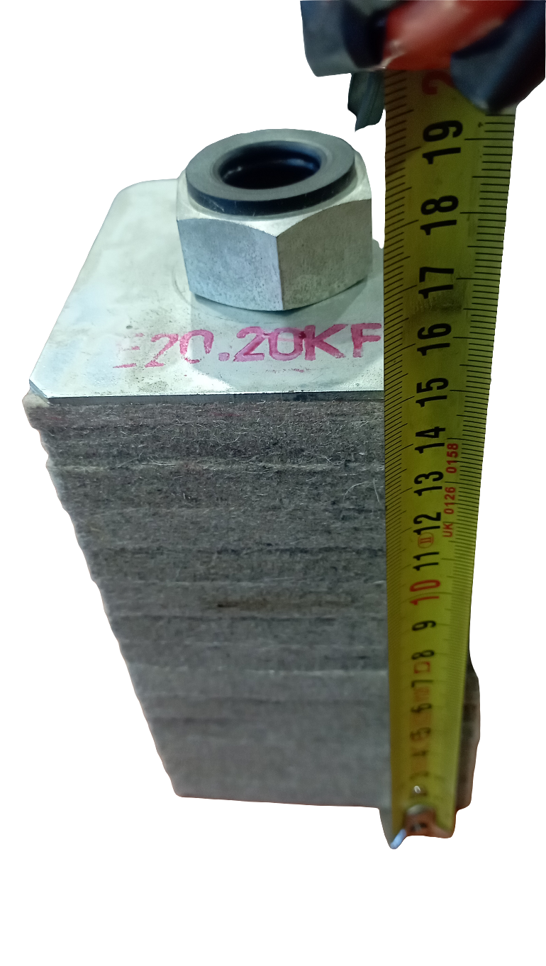 Filtro carburante quadrato in feltro H FILTER E 20.20 KF