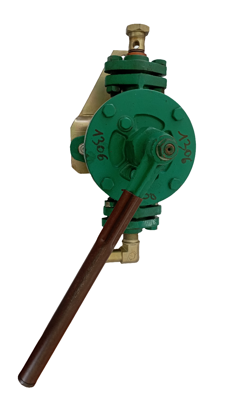 Pompa manuale per sostituzione olio motori Isotta Fraschini serie 1300