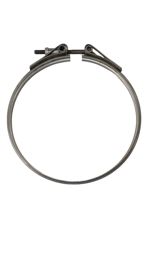 Collare in acciaio inox completo di tirante per chiusura