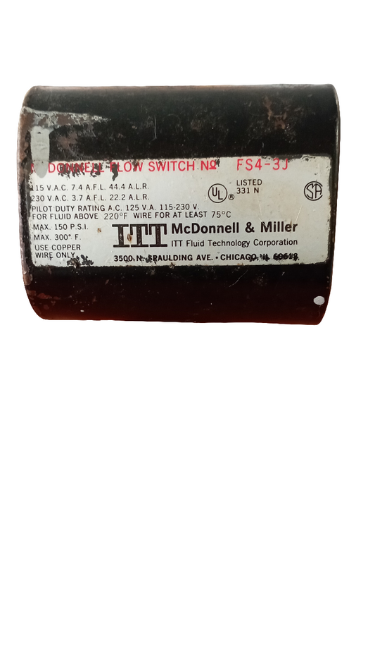 Interruttore di flusso per liquidi McDonnell & Miller n FS4-3J