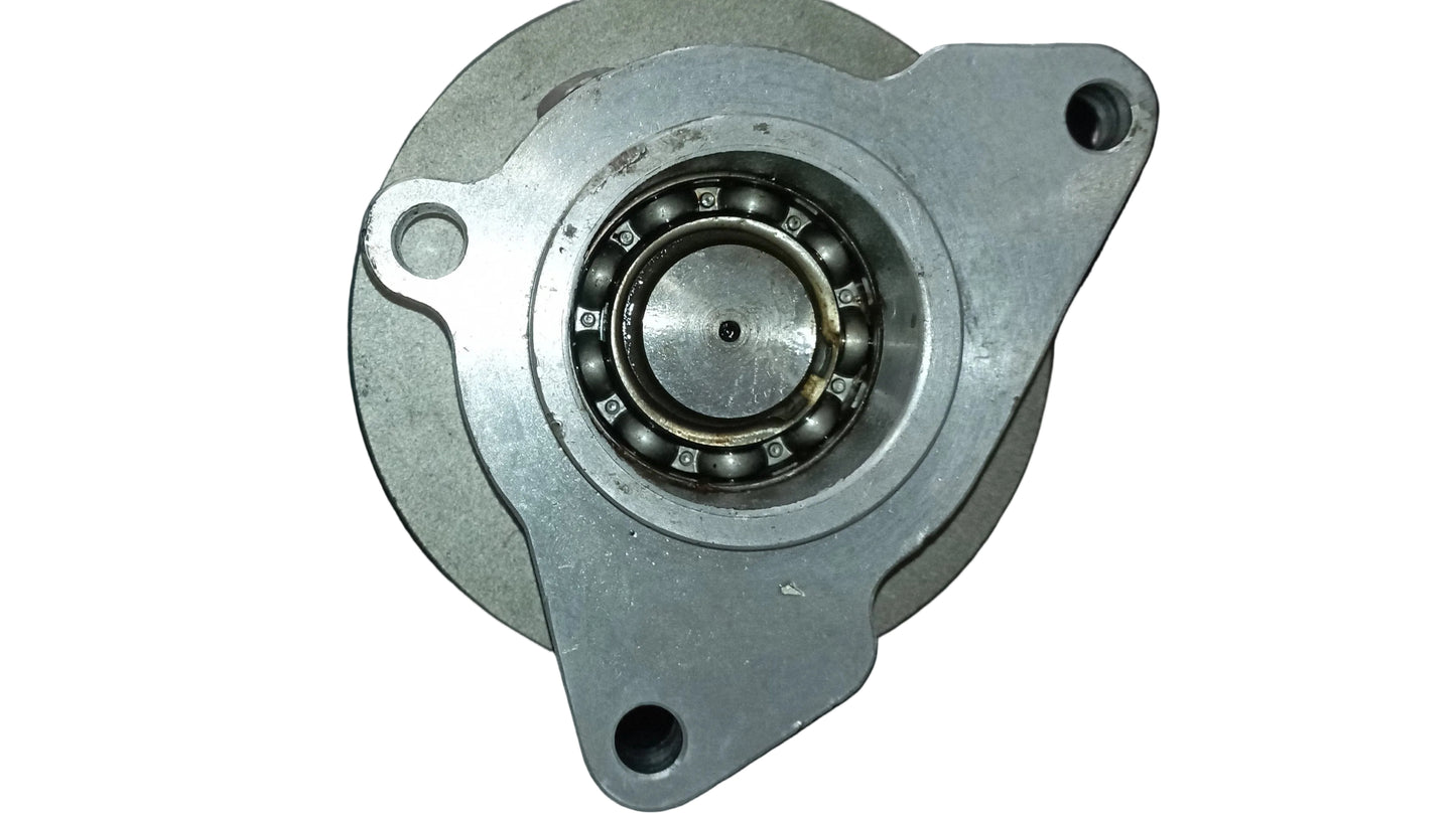 Puleggia comando ventola alternatore motore Isotta Fraschini L 1306 T3TE, comprensiva di albero, cuscinetto e supporto attacco.