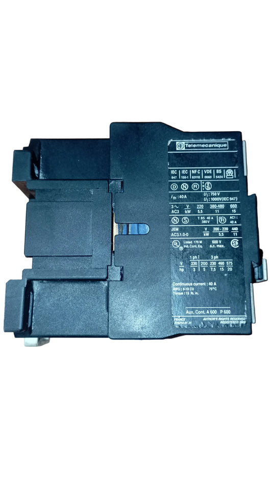 Contattore industriale TELEMECANIQIE serie D 40A 750V 1000V V220 kw5,5 110V 50/60Hz F7