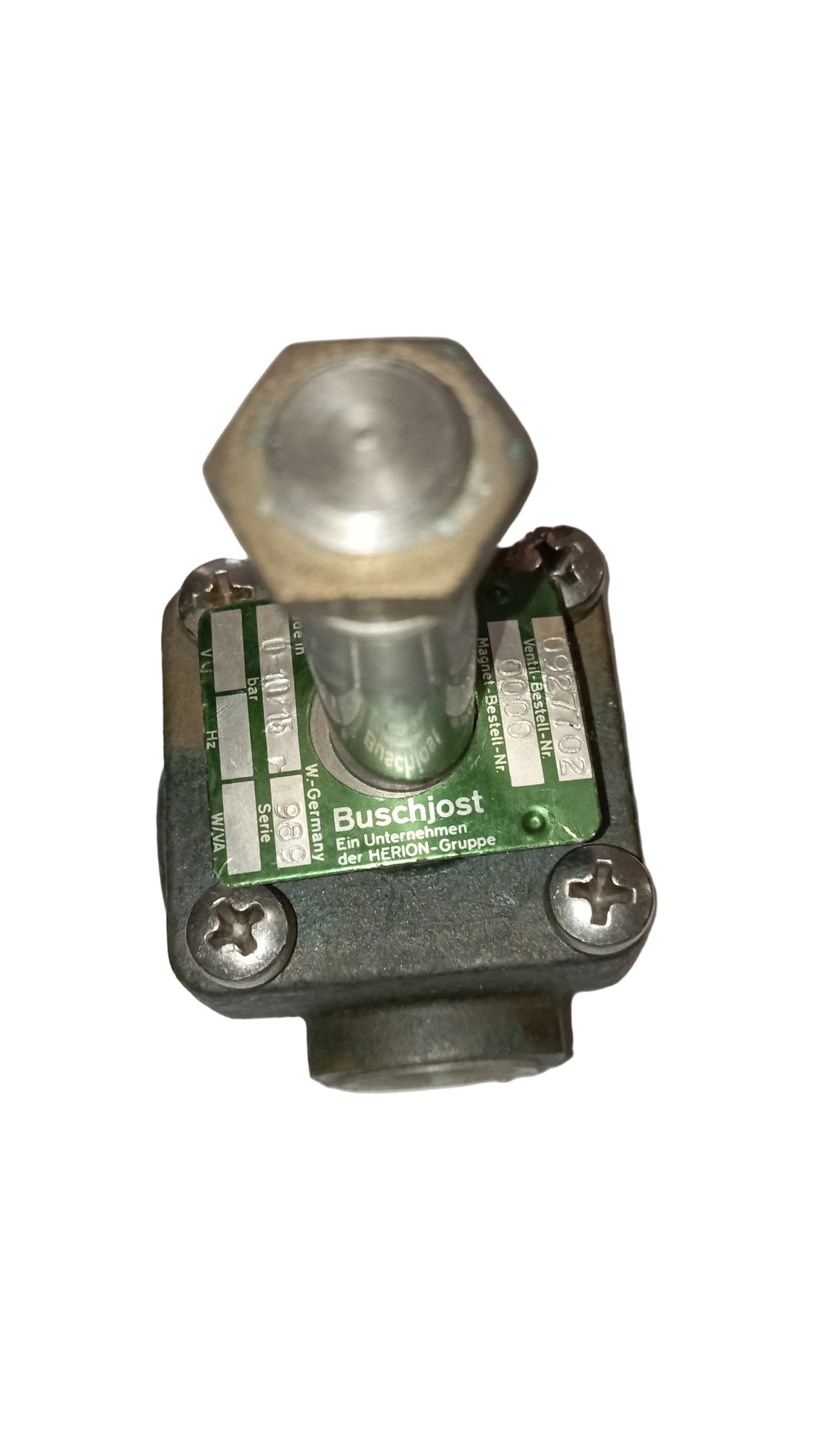 Elettrovalvola solenoide Buschjost  0927702 0-10/15 bar