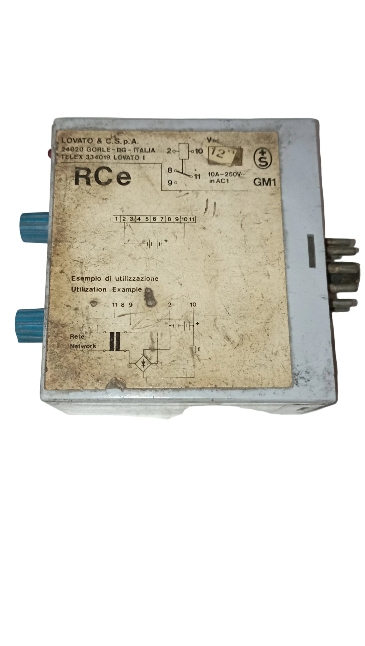 Relè elettromeccanico LOVATO GM1 RCe 10A 250V AC1