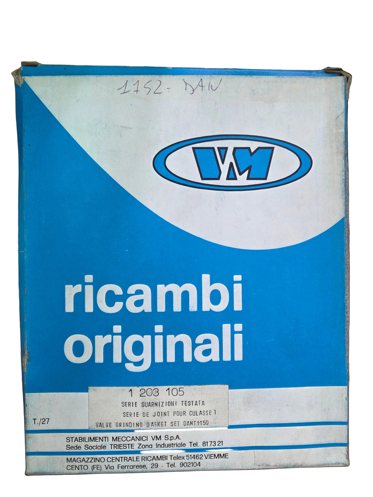 Serie guarnizioni testata motori VM serie DAN 1152 DANT1150