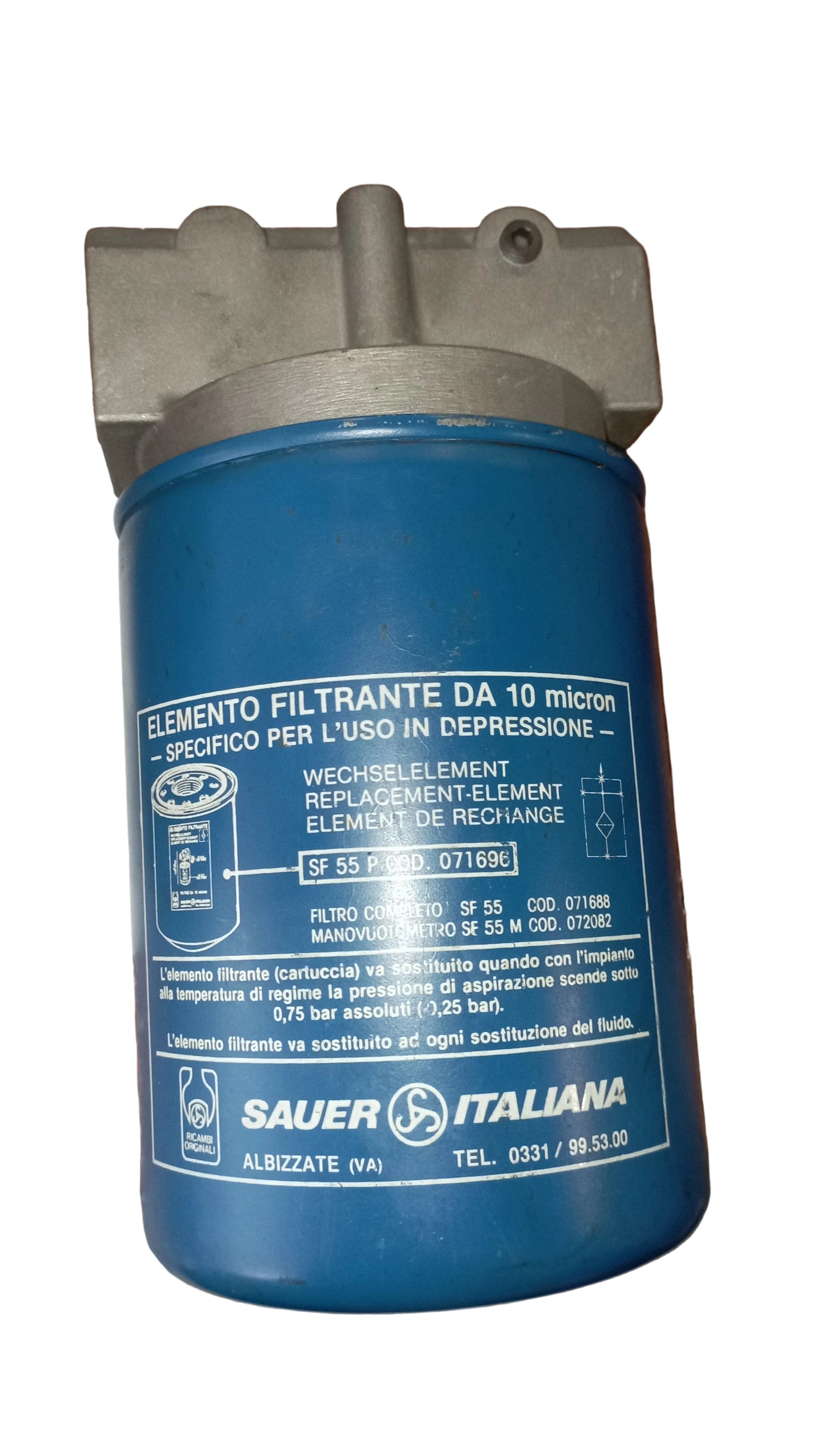 Filtro a cartuccia e manometro SAUER ITALIANA SF55P
