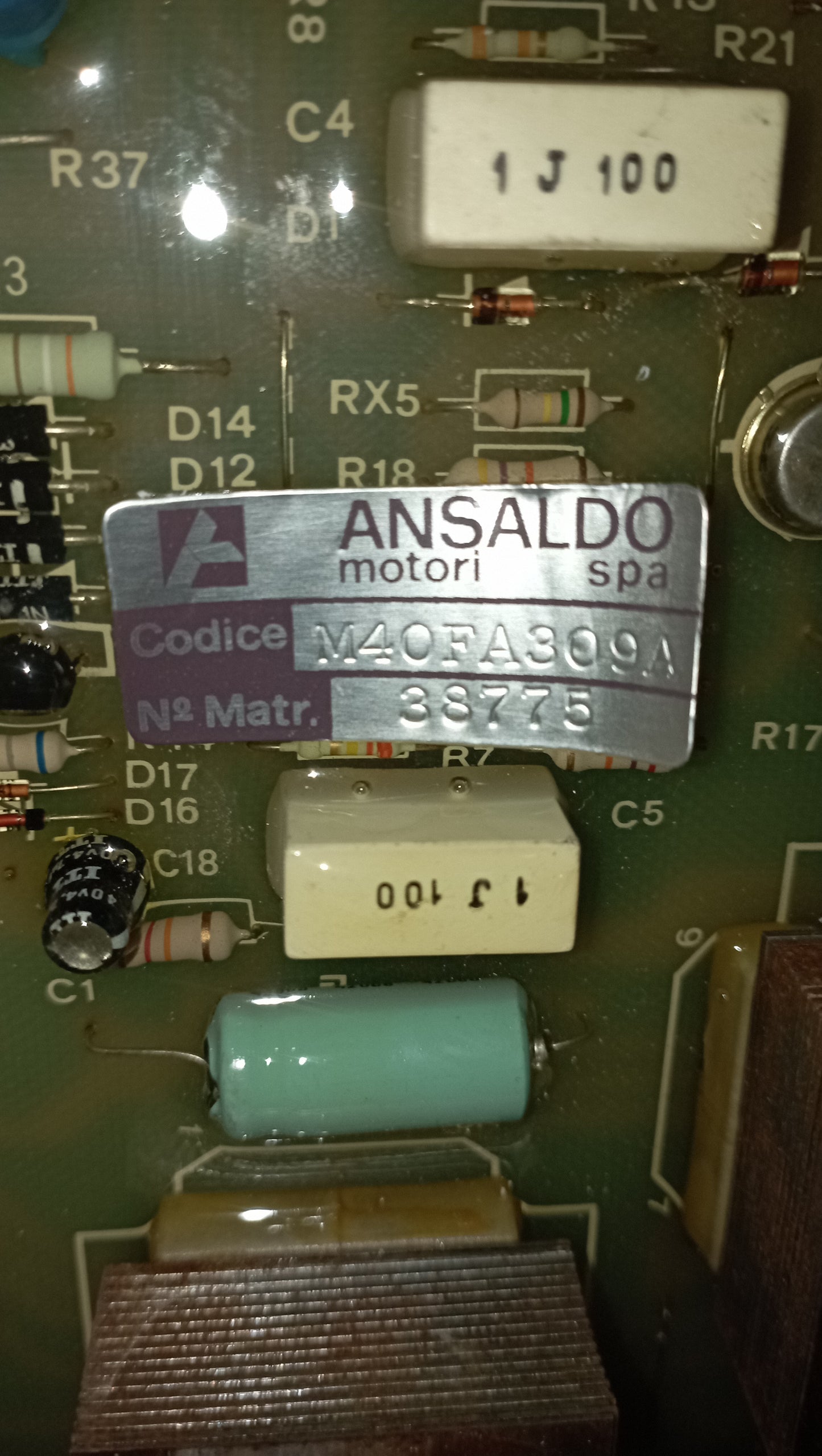 Scheda elettronica Motori ANSALDO codice M40FA309A