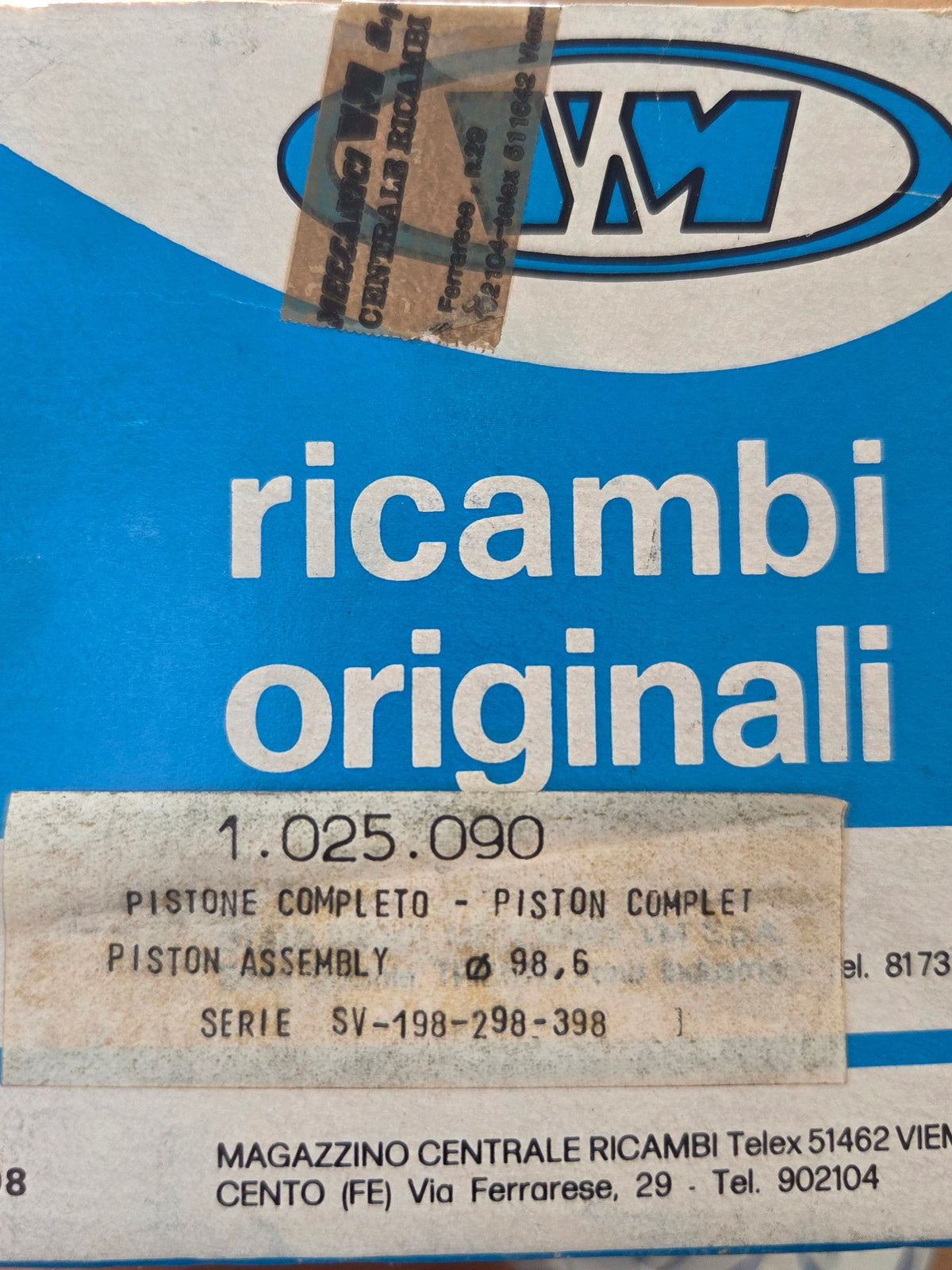 Pistone completo motori VM serie SV 198 298 398