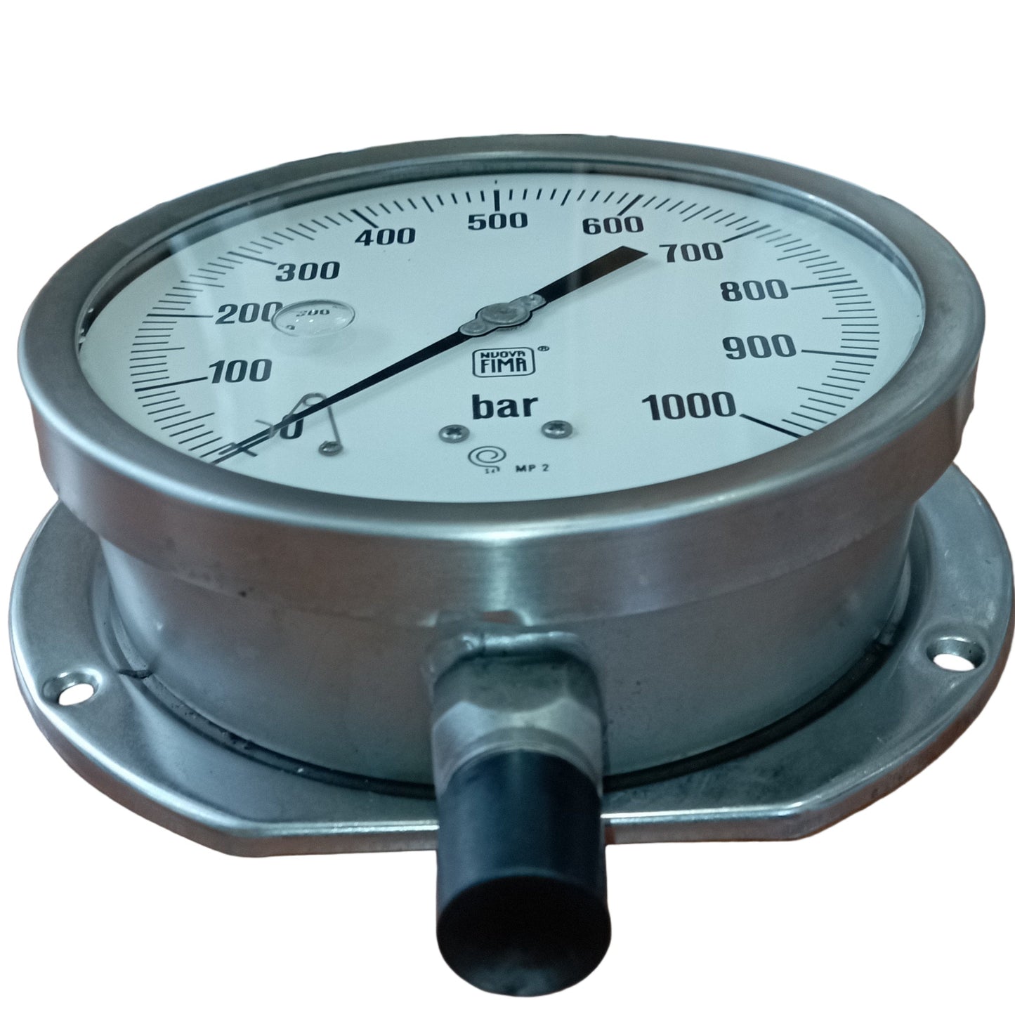 Manometro radiale DN160 attacco 1/2 inox scala 0-1000