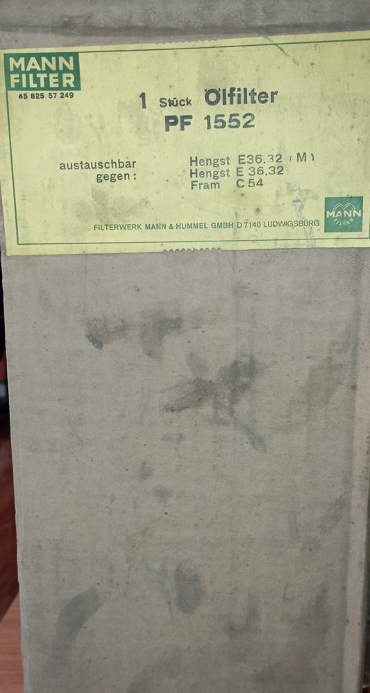 MANN-FILTER PF 1552 Filtro olio
Cartuccia filtro