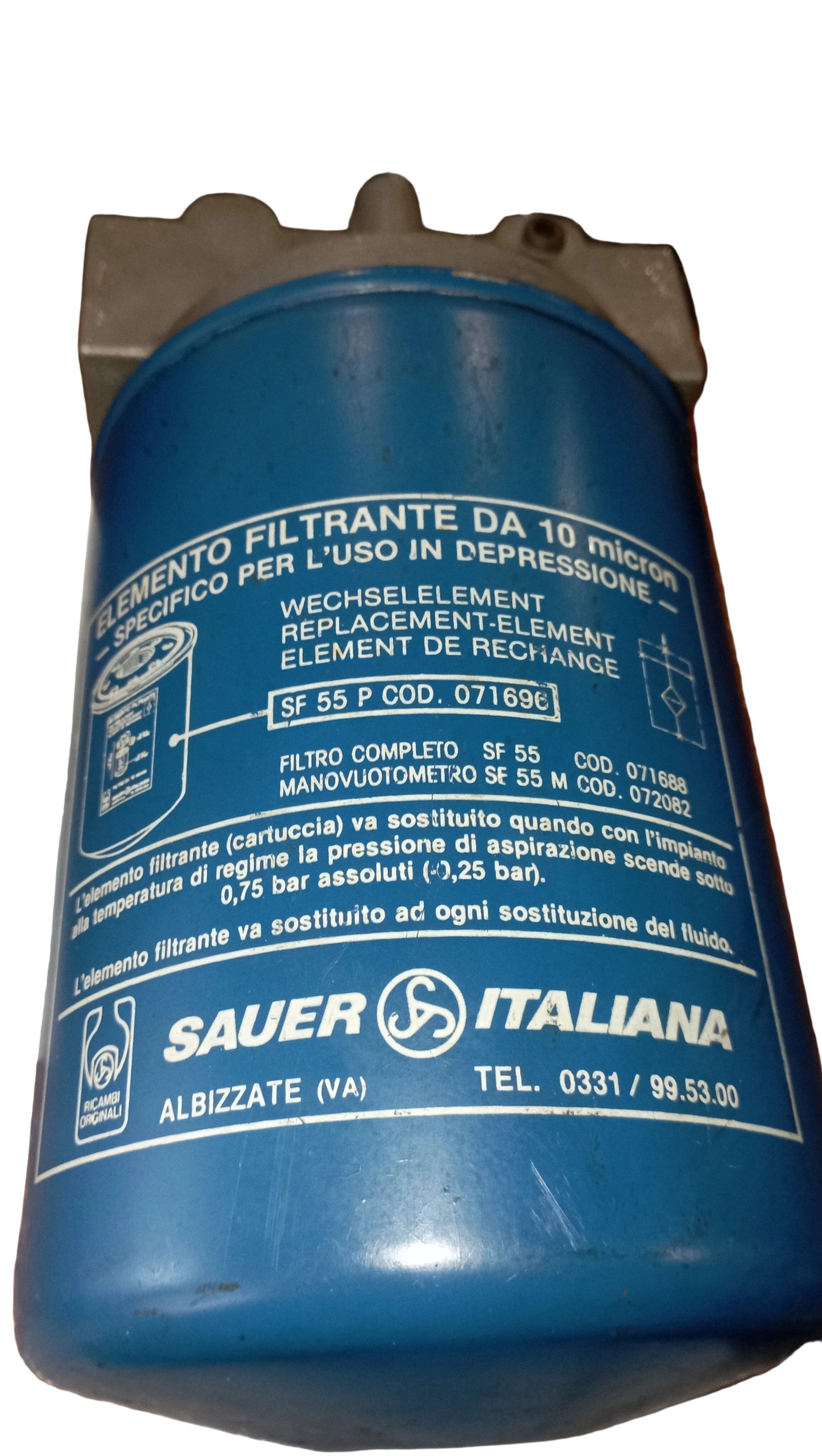 Filtro a cartuccia e manometro SAUER ITALIANA SF55P
